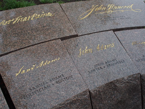 John Hancock signed large so that King George would be able to read it.