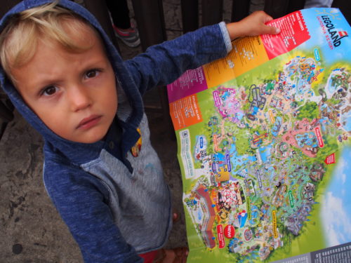 William with Legoland map